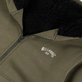 blabng wave sherpa green zipper hoodies for girls